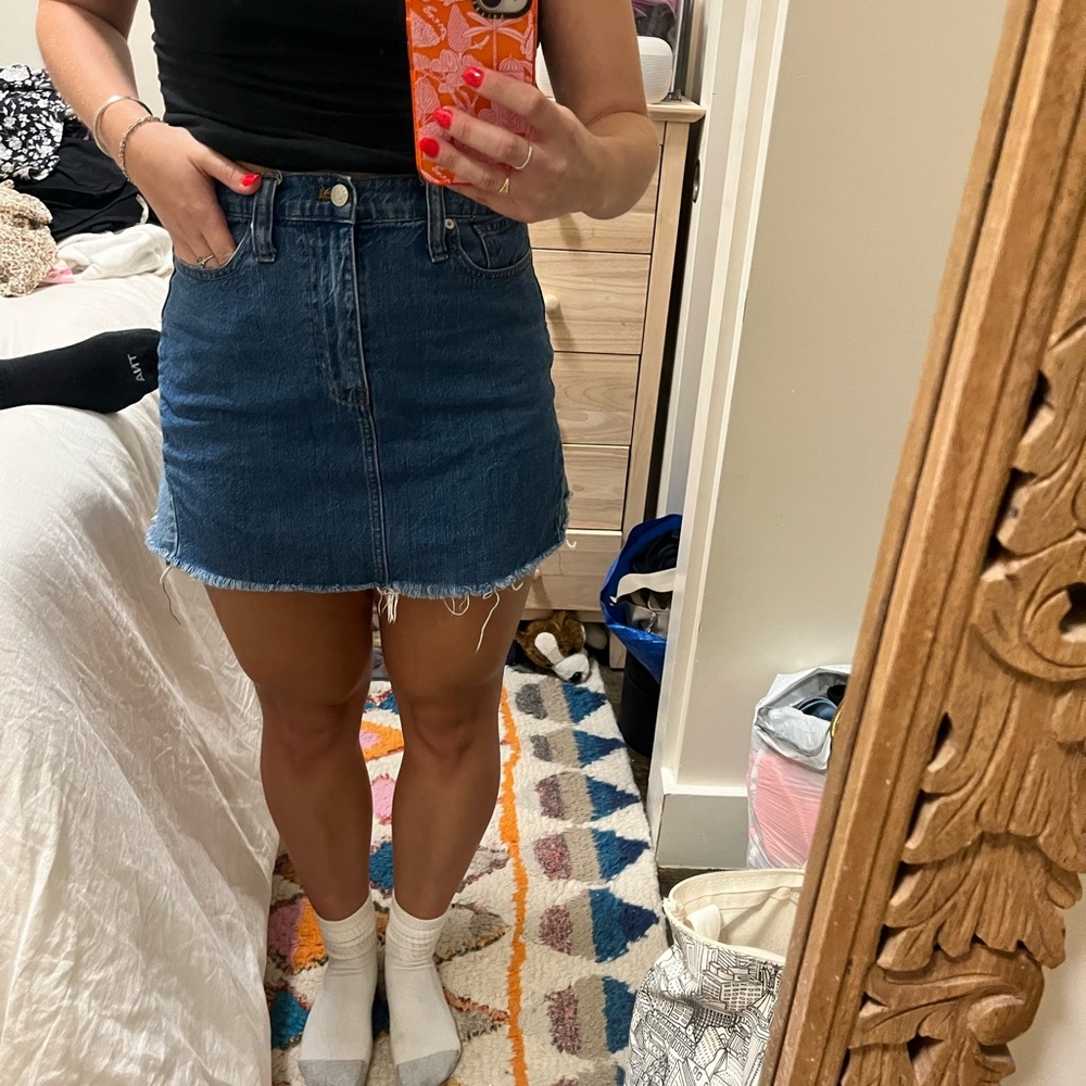 Madewell Two Tone Denim Mini Skirt ⛅️